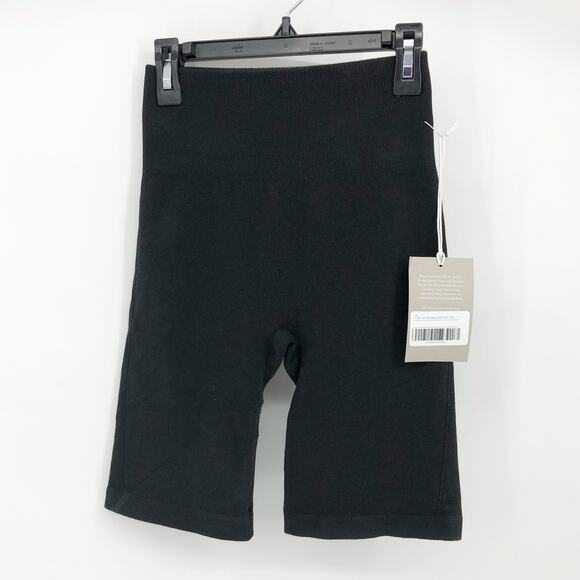 EVERLANE Womens Seamless Bike Shorts Black XS S Pull-On Stretch High Rise NWT - Picture 5 of 10